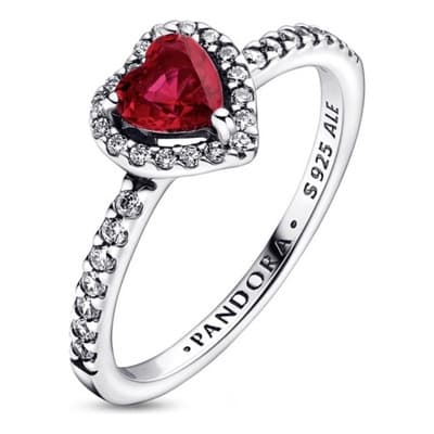 De Anillo Corazón Elevado Rojo. De Pandora Color Plateado Talla 7 - $314.00 en Mercado Libre | PrecioMX
