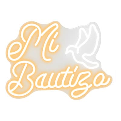 Letrero Led De Neón Mi Bautizo Decorativo Led De Neón