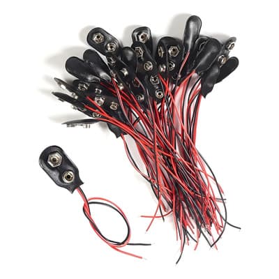 Tecneu 50 Piezas Conector Para Bateria 9v Broche Tipo L Cable 18.5cm Pila 9v - $219.60 en Mercado Libre | PrecioMX