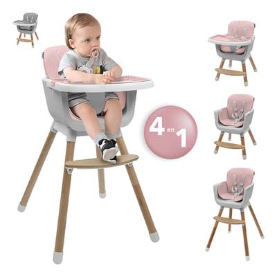 Silla Alta Para Bebé De Comer Periquera Ajustable 4 En 1 Color Rosa - $1,149.00 en Mercado Libre | PrecioMX