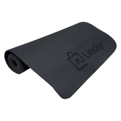 Tapete Yoga Pilates Mat Ejercicio 5 Mm Tpe Antideslizante Color Negro