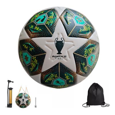 Tcxxct Fútbol De La Liga De Campeones 2025 Balón De Fútbol No.5 Con Bomba Aguja Red Bolsa Mochila Balón Entrenamiento Partido Adulto Niño