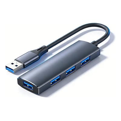 5 Gbps Hub Usb 3.0 Adaptador Ultra-slim De 43 En 1 De Usb A 4 Puertos, Hub Portátil Usb Gris