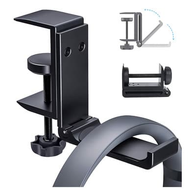 Prte Para Audífns Plegable Para Uspensión Alumini Clr Negr Luz Negr