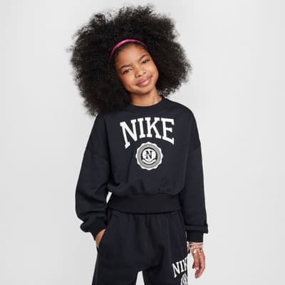 Nike Sportswear Club Sudadera Negra Para Niñas Grandes