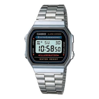 Reloj Casio Digital A168wa1 Retro Vintage Alarma Local Plateado Gris Claro - $573.18 en Mercado Libre | PrecioMX