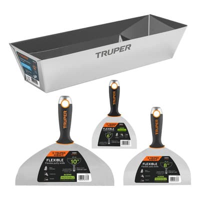 Charola Para Mezcla + 3 Espátulas De 6 , 8 Y 10 Truper - $566.00 en Mercado Libre | PrecioMX