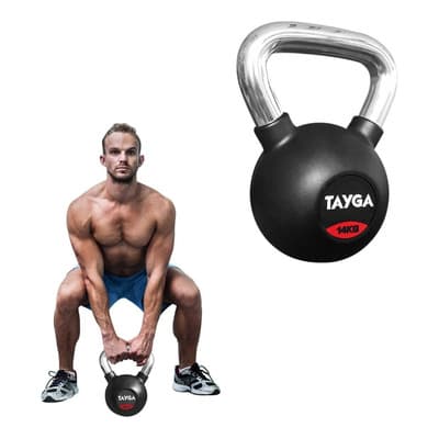 Pesa Rusa Caucho Cromada 14 Kg/30.8 Lb Kettlebbell Crossfit Color Negro - $3,160.00 en Mercado Libre | PrecioMX