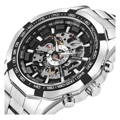 Reloj Ben Nevis Automático Esqueleto Para Hombre Lujoso Clásico Moda,sew231s,correa Plateada Plateado - $179.80 en Mercado Libre | PrecioMX