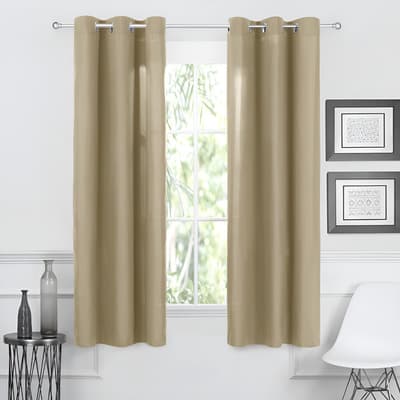 Cortina Real Textil 2.36x1.80m *varios Colores* Con Argollas Color Khaki - $259.91 en Mercado Libre | PrecioMX