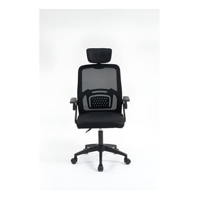Silla De Oficina/gamer Ajustable Ergonómica Negra Negro Tela