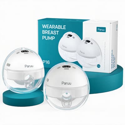 Paruu P16 Extractor De Leche Eléctrico Portátil, Sacaleches Manos Libres Paquete De 2, Blanco, 4 Modos 12 Niveles De Succión, 24 Mm - $1,244.00 en Mercado Libre | PrecioMX