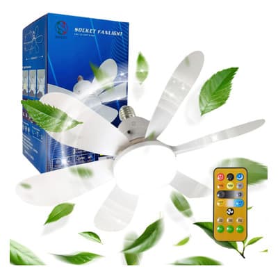 Ventilador De Techo Con Foco Control Remoto Dimmer 3 Tonos Abanico 3 Velocidades Marca Dosyu Color Blanco Dimeable - $360.49 en Mercado Libre | PrecioMX