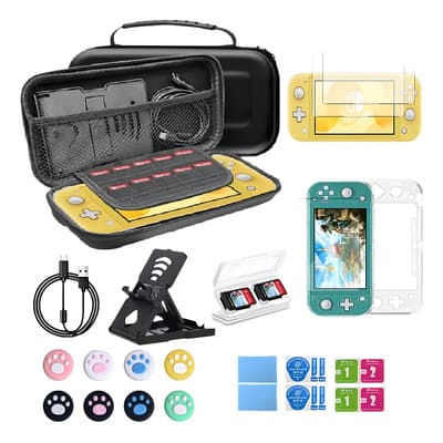 Kit de Accesorios Para Nintendo Switch Lite – Pack 21 en 1 con Estuche, Funda y Protector de Pantalla