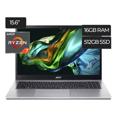 Notebook Acer Aspire A325-42 Ryzen 7 7730u 16gb Ram 512gb Ssd Pantalla 15.6 Full Hd Windows 11 Home Color Plateado