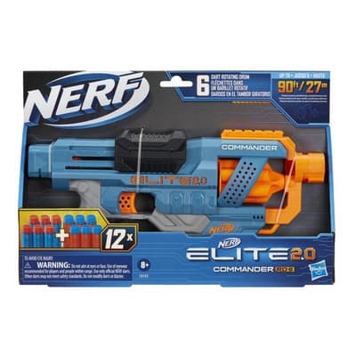 Nerf Elite 2.0 Commander Lanzador 12 Dardos 8+ Años Azul Commander Rd-6 - $163.44 en Mercado Libre | PrecioMX