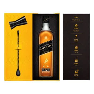 Whisky Johnnie Walker Black Label 750ml + Kit Cocteleria - $1,299.00 en Mercado Libre | PrecioMX