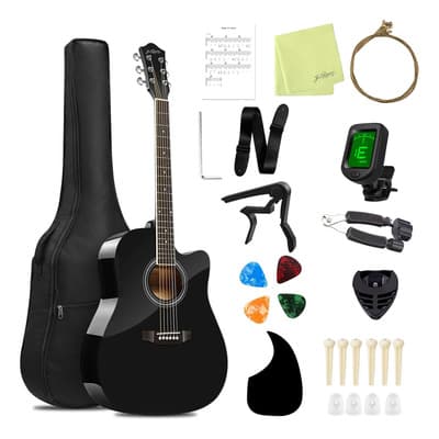 Guitarra Acústica 38in Principiantes Varilla De Ajuste (alma) Instrumento Set Completo Con 6 Cuerdas Correas 4 Pua Instrumentos Negro Ambidiestro Ébano - $1,262.83 en Mercado Libre | PrecioMX