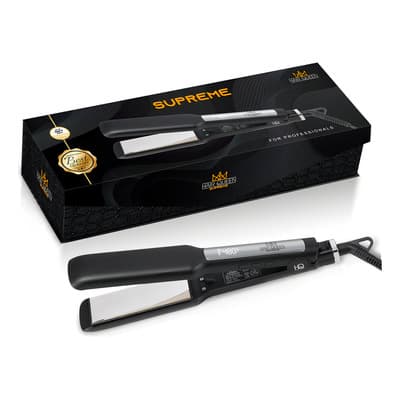 Plancha Hair Queen Supreme Negro Titanio Profesional para Alaciado Keratina