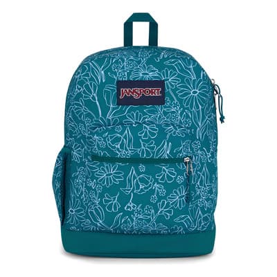 Mochila Jansport Cross Town Plus Color Delightful Daisies Green