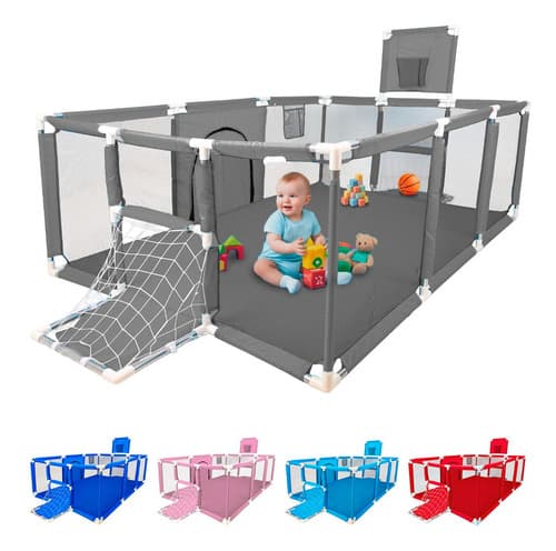 Corral Bebe Gimnasio De Juegos Porterías Y Tablero Infantil - $669.00 en Mercado Libre | PrecioMX