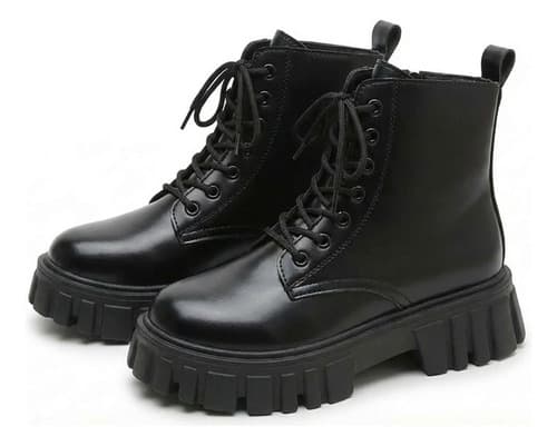 Botas Al Tobillo De Cuero Estilo Británico Para Mujer - $225.00 en Mercado Libre | PrecioMX