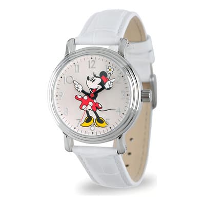 Blanco Bisel Plateado Fondo Plateado Reloj Mujer Disney Minnie Mouse Correa De Piel 38 Mm W002759 Cristal Mineral Cuarzo Japonés Resistencia Al Agua 30 M - $1,099.00 en Mercado Libre | PrecioMX