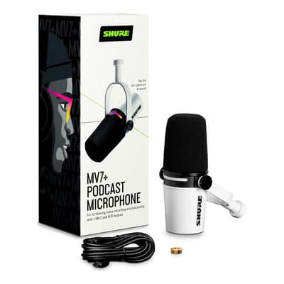 Shure Mv7+k Micrófono Dinámico Conexión Usb/xlr, White Color Color Blanco - $5,451.00 en Mercado Libre | PrecioMX