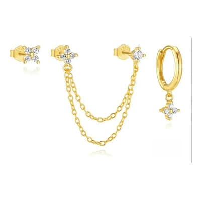 Aretes Vowstone Argolla Colgante Con Trébol Dorados Para Mujer Joyería Fina Elegante Moderna Y Resistente Dorado - $123.00 en Mercado Libre | PrecioMX