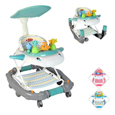 Andadera Para Bebé Mecedora Musical Altura Ajustable Con Luz Gris JOYKOO