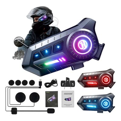 Cre X3 Audífonos Para Casco Motos Bluetooth 6.0 Antiruido Con Ai Resistente Al Agua Y Polvo Ip67 Audio Estéreo 3d Batería 2800mah Luces Decorativas Led 10 Colores Admite Todo Tipo De Cascos - $291.89 en Mercado Libre | PrecioMX