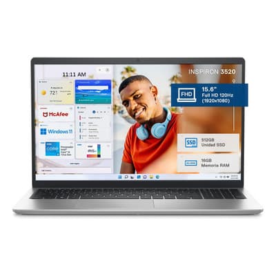 Laptop DELL Inspiron 3250 Intel Core i5 1235U 16GB RAM 512GB SSD 15.6" Windows 11 Home Teclado en Español