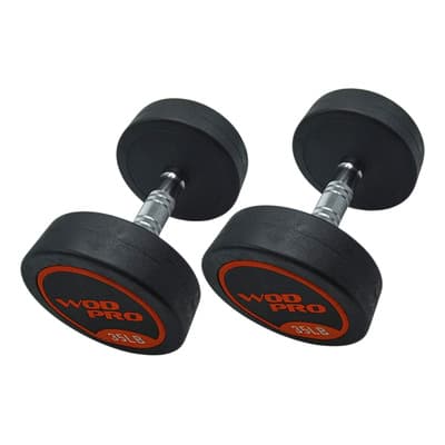 Par Mancuernas 35 Libras Pesas Redondas Wod Pro Goma Solida Color Cromado - $1,899.00 en Mercado Libre | PrecioMX