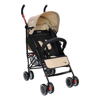 Carriola De Batón Para Bebé Infanti Viggo Plegable Portátil Color Beige Chasis Negro