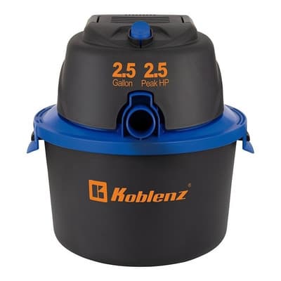 Aspiradora Koblenz Seco-Mojado Wd-2.5 Ma función 3 en 1 aspira líquidos y expulsa aire 2.5 hp 2.5 gal para autos camionetas y hogares color negro