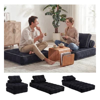 Sofá Cama Plegable 3 En 1 Ergonómico Con Soporte Acolchado