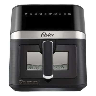 Freidora De Aire Oster Digital 6l Diamondforce Ventana Luz Interna 10 Programas Automáticos Ckstaf60wddf Negro