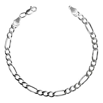 Esclava Pulsera Fígaro 3x1 Caballero Hombre Plata 925 5 Mm Diámetro 7 Cm Largo 20 Cm Plateado - $589.99 en Mercado Libre | PrecioMX