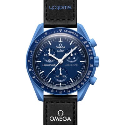 Reloj Pulsera Swatch Mission To Neptune Con Correa De Velcro Color Negro - Fondo Azul - Bisel Azul/celeste - $7,430.00 en Mercado Libre | PrecioMX