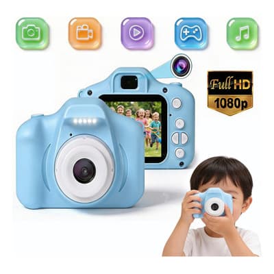 Cámara De Selfie Mejorada Para Niños, Regalos De Cumpleaños Para Niños De 3 A 8 Años, Cámaras Digitales Para Niños Con Video Hd, Cámara Portátil Para Niños, Juguete Para Niños Azul - $159.20 en Mercado Libre | PrecioMX