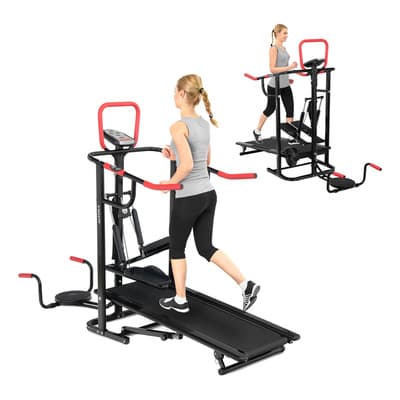 Caminadora mecánica Altera CMMT1 plegable negro/rojo con inclinación manual