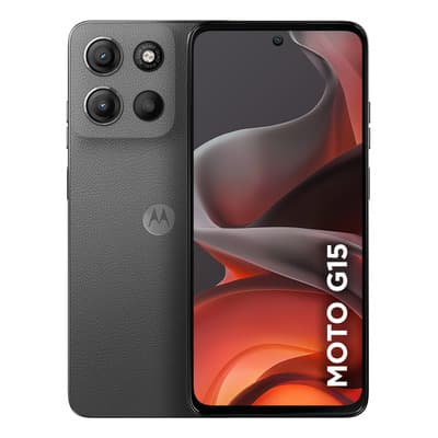 Smartphone Motorola Moto G15, 256 GB, 4 GB de RAM Boost y cámara de 50 MP con inteligencia artificial y visión nocturna, batería de 5200 mAh, pantalla 6.7 FHD+ con NFC superbrillante, grafito