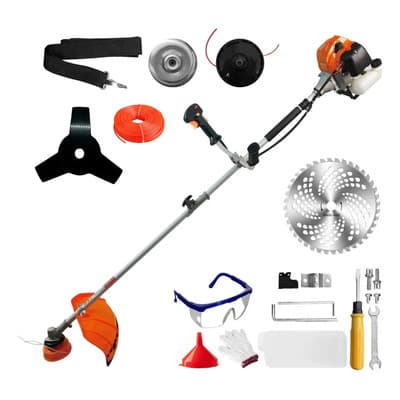 Hysmart®desbrozadora Gasolina 52cc 2.5hp 1.75kw Podadora Multifuncional Cortapasto Orilladora Accesorios Completa Arnés Guantes Gafas Jardinería