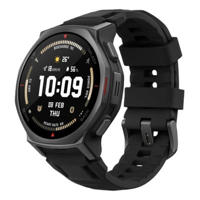 Amazfit T-rex 3 Pro - Reloj Inteligente Para Exteriores, Visualización Amoled De 44 Mm, Zafiro Con Linterna, Bisel Ti, Gps De Doble Banda, Mapas Sin Conexión, Batería De 17 Días, 10 Atm Negro
