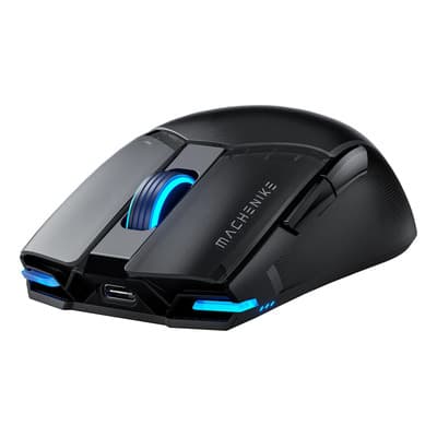Mouse Gamer Inalámbrico Machenike M7pro Negro Paw3395 26000 Dpi - Two Modo Conexión (usb 2.4ghz Receiver + Con Cable)