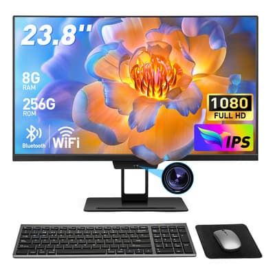 All-in-one 23.8 Computadora 8g+256g,w10,intel Core I7 Gris
