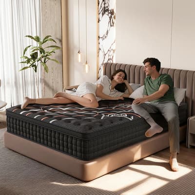 Colchón Ortopédico Colchon Queen Size Memory Foam Resorte Memory Adapt Hipoalergénico Antibacterial Reducción De Presión Musculoesquelética 150*190*26cm Color Negro