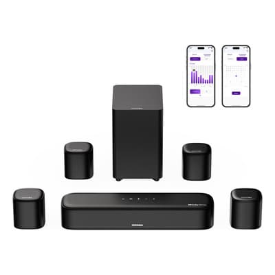 Barra De Sonido Ultimea Aura A60 7.1 Dolby Atmos Negro Bluetooth Hdmi Earc