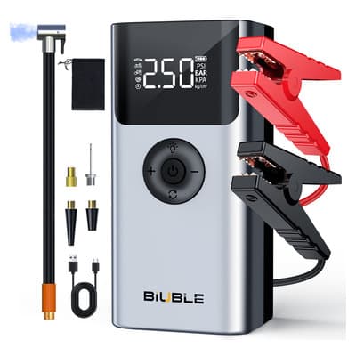 Arrancador De Batería De Carro 7500a Biuble Ml418 Portátil Inflador Inteligente 150psi, Powerbank Con Pantalla Digital Y Linterna Led, Para Auto/moto/camioneta/bolas (color Plateado) - $699.00 en Mercado Libre | PrecioMX