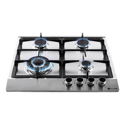 Parrilla De Gas Empotrable 4 Quemadores | Lund 4 | Fline Color Plateado